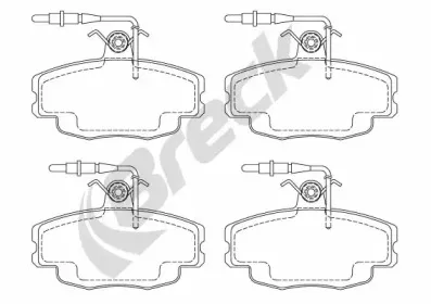 21460 00 702 10 BRECK Комплект тормозных колодок, дисковый тормоз